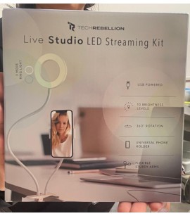 Techrebelliin HaloPro 8" LED Ring Light & Live Studio LED Streaming Kit. 30000 Units. EXW Los Angeles